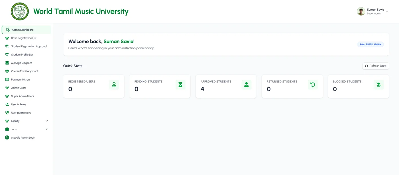 World Tamil Music University — screenshot 2